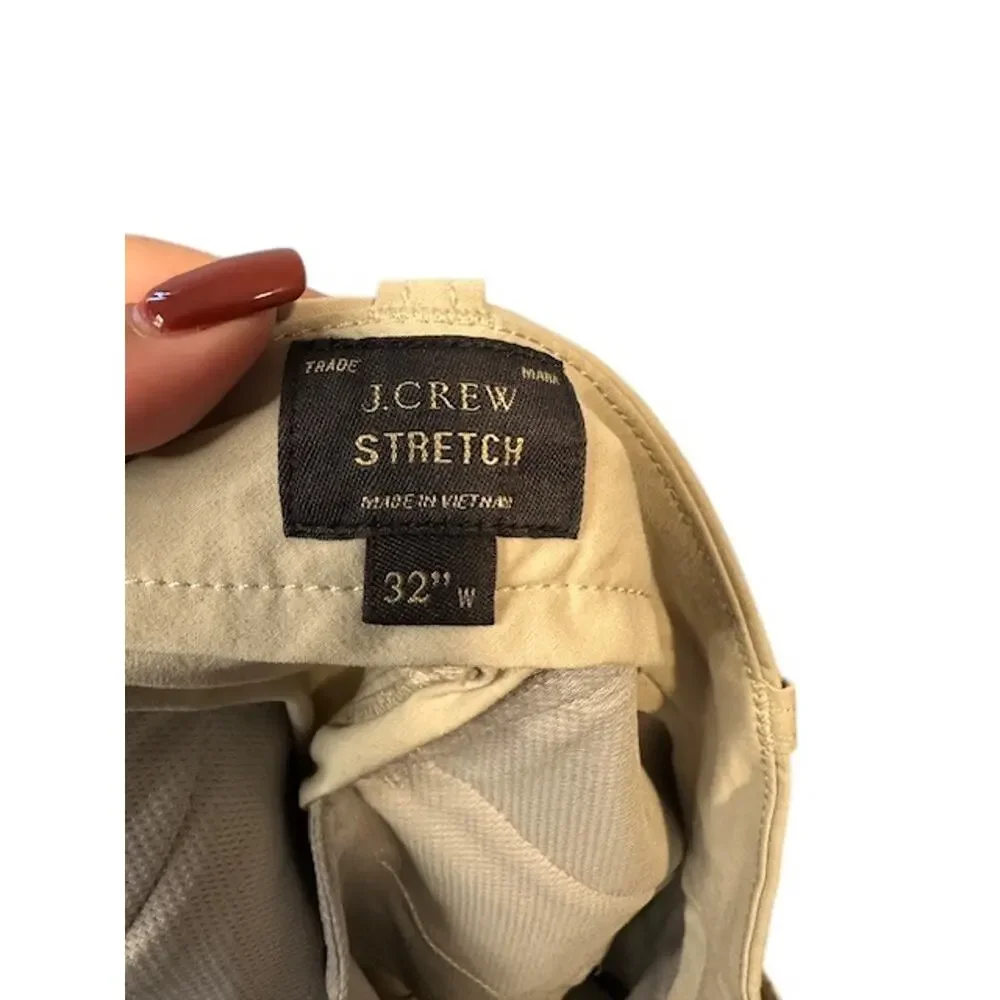 J. Crew Beige Stretch Nylon Blend Casual Shorts Men Sz 32